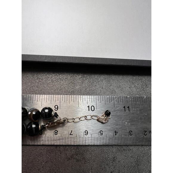 NEW Botswana agate necklace with sterling silver clasp - Picture 11 of 16